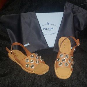 Prada Calzature Donna Sandal Size 39 BNWT
